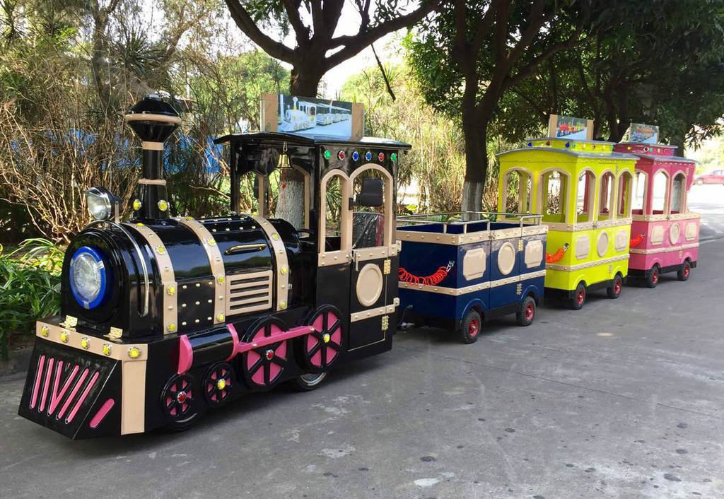 肃州景区广商场无轨观光小火车电动儿童游乐设备小火车可坐人户外玩具